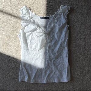 Brandy Melville white bow top